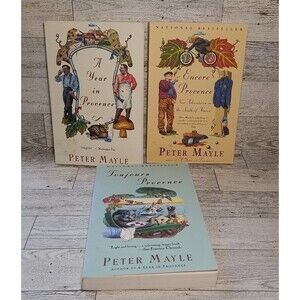 Lot 3 PETER MAYLE: Year in Provence Toujours & Encore Paperbacks 1990s Vintage